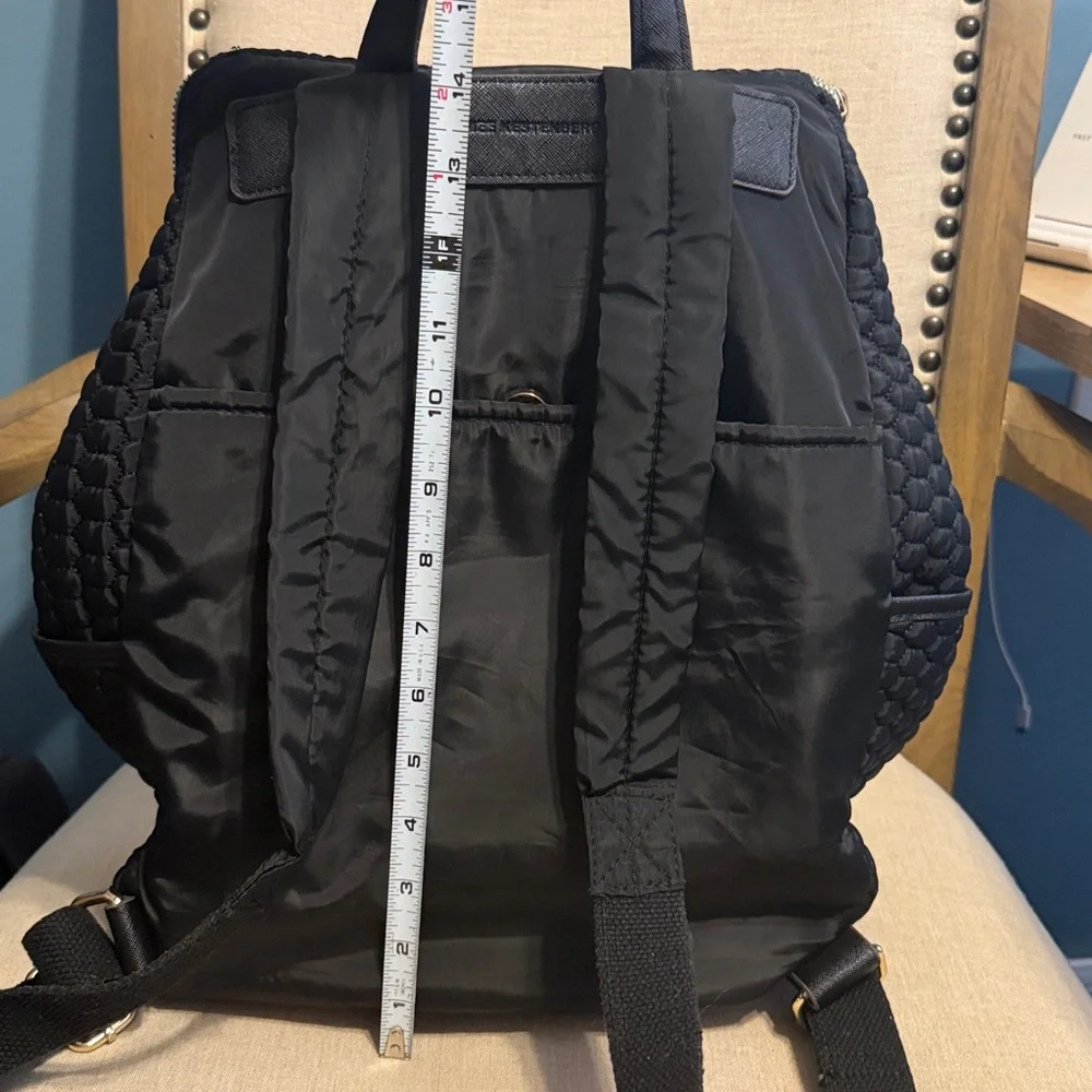 Aimee Kestenberg Quilted “Sardinia” Nylon Black Backpack